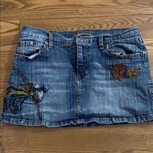 Thrifted low waisted jean skirt